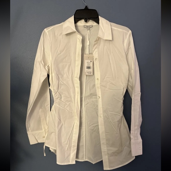 Rails Womens Cristiana Tencel Blend Cut-Out Tunic Top Shirt White Size XS - Picture 6 of 10